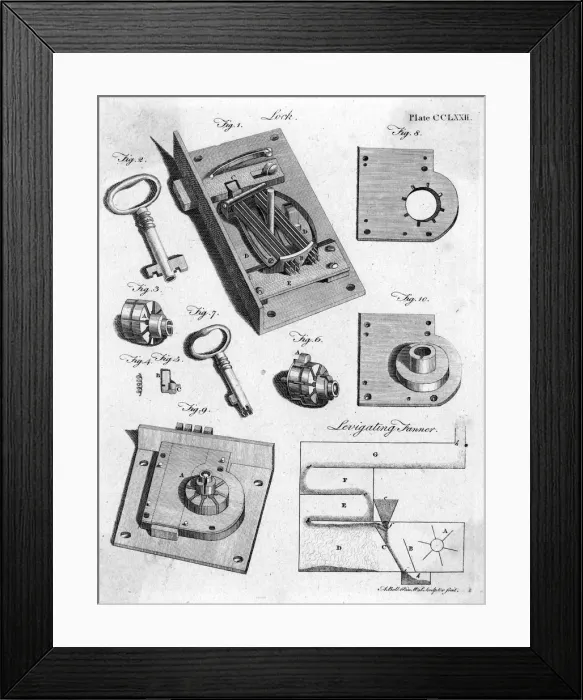 Framed Print : MISCELLANEOUS LOCKS Framed Print : MISCELLANEOUS LOCKS