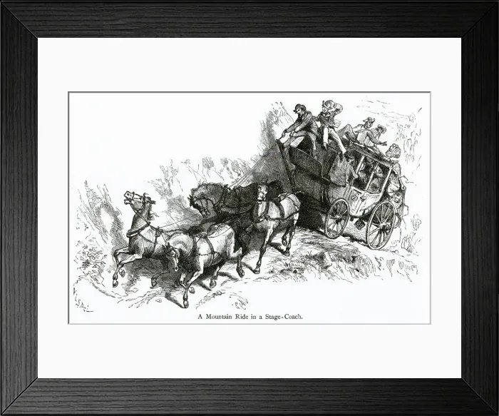 Framed Print : COACH IN VIRGINIA 1874 Framed Print : COACH IN VIRGINIA 1874
