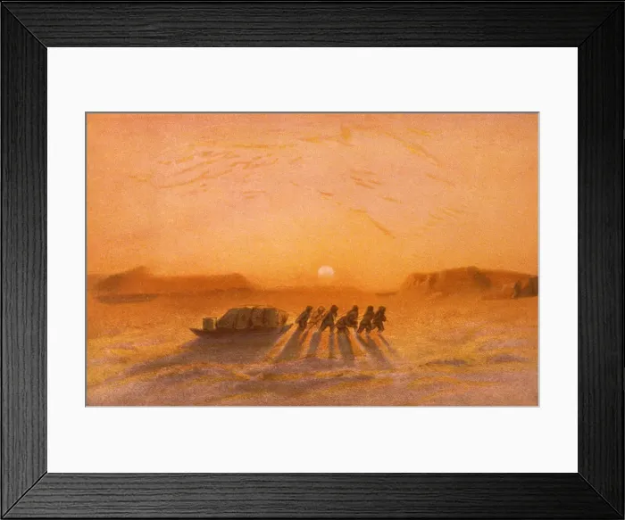 Framed Print : SLEDGE IN ARCTIC 1870 Framed Print : SLEDGE IN ARCTIC 1870