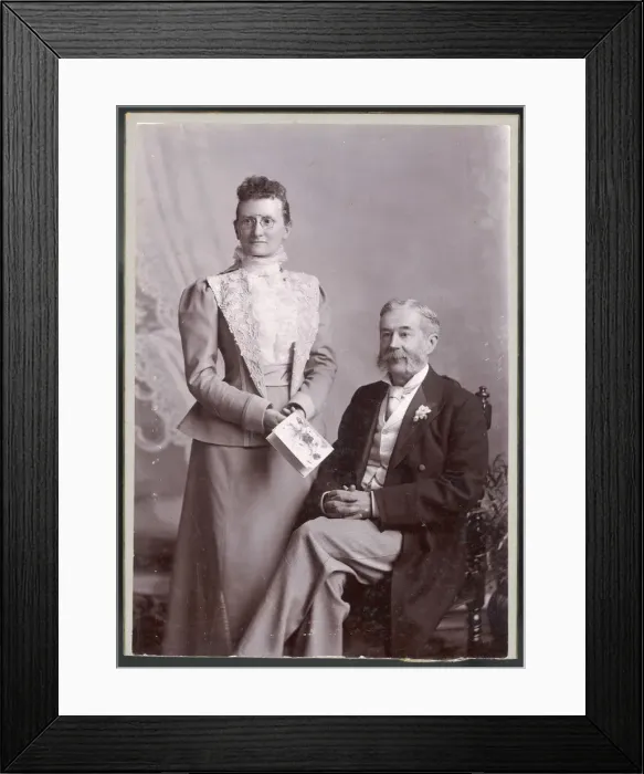 Framed Print : HUSBAND / WIFE ANON 19C Framed Print : HUSBAND / WIFE ANON 19C