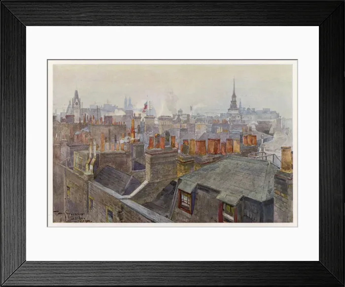 Framed Print : LONDON ROOFS & CHIMNEYS LONDON ROOFS & CHIMNEYS Framed Print : LONDON ROOFS & CHIMNEYS LONDON ROOFS & CHIMNEYS
