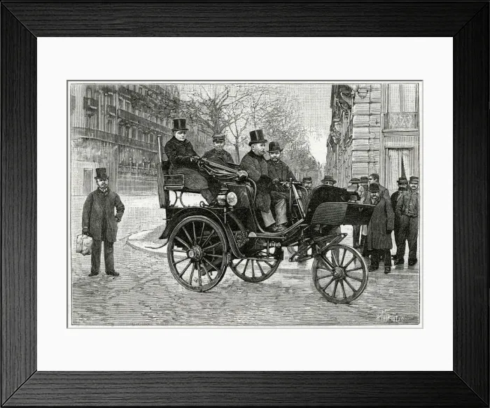 Framed Print : Serpollers steam car 1891 Framed Print : Serpollers steam car 1891