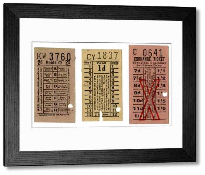 Framed Print : YORKSHIRE BUS TICKET 2 Framed Print : YORKSHIRE BUS TICKET 2