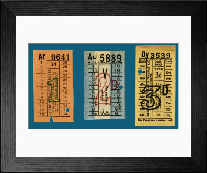Framed Print : LONDON TRANS. TICKETS -1