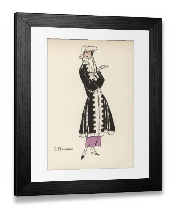 Framed Print : ERMINE COAT 1922 Framed Print : ERMINE COAT 1922