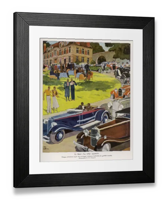 Framed Print : START OF A CAR RALLY Framed Print : START OF A CAR RALLY