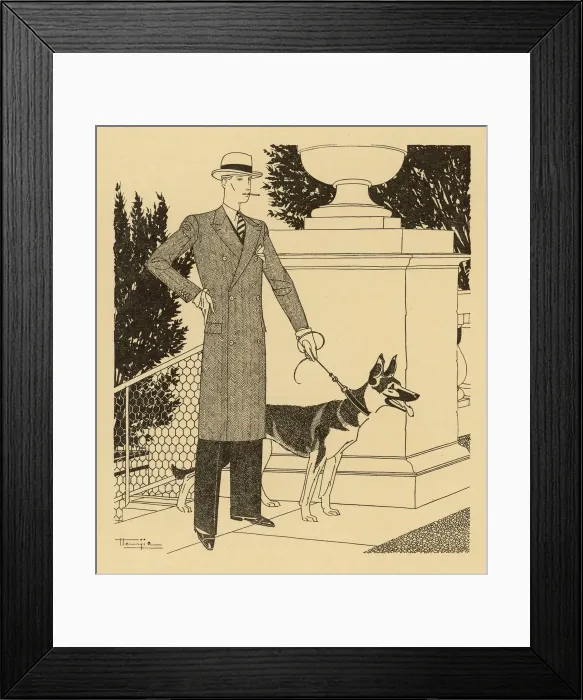 Framed Print : COAT & GERMAN SHEPHERD COAT & GERMAN SHEPHERD Framed Print : COAT & GERMAN SHEPHERD COAT & GERMAN SHEPHERD