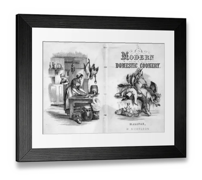 Framed Print : MODERN DOMESTIC COOKERY Framed Print : MODERN DOMESTIC COOKERY
