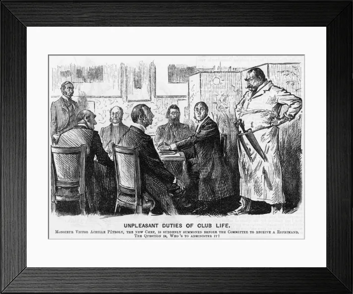 Framed Print : Cartoon, Unpleasant Duties of Club Life Framed Print : Cartoon, Unpleasant Duties of Club Life