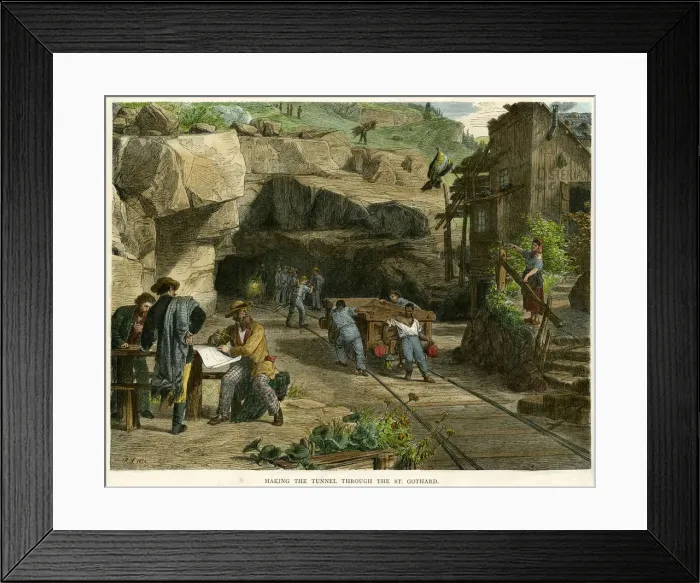 Framed Print : ST GOTHARD TUNNEL CONST Framed Print : ST GOTHARD TUNNEL CONST