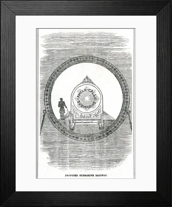 Framed Print : ANGLO-GALLIC SUBMARINE 1855 Framed Print : ANGLO-GALLIC SUBMARINE 1855