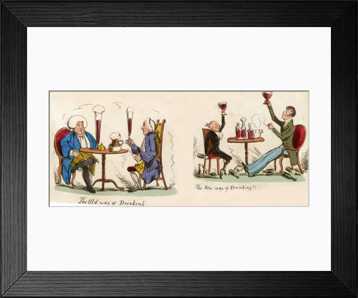 Framed Print : OLD & NEW WAY TO DRINK OLD & NEW WAY TO DRINK Framed Print : OLD & NEW WAY TO DRINK OLD & NEW WAY TO DRINK