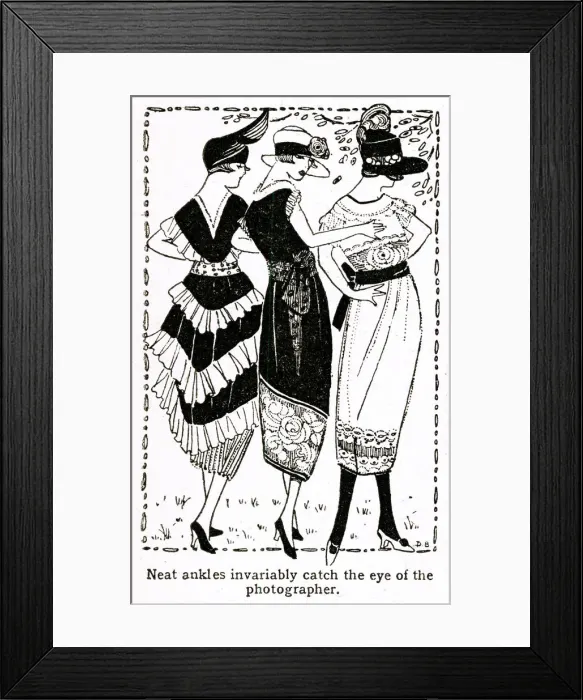 Framed Print : 3 frocks of 1919 Framed Print : 3 frocks of 1919
