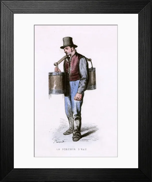 Framed Print : FRENCH PORTEUR DEAU Framed Print : FRENCH PORTEUR DEAU