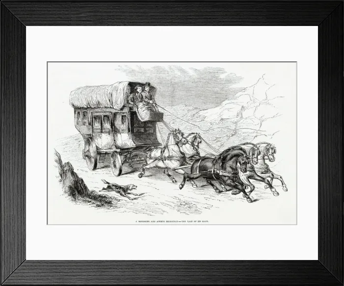Framed Print : FRENCH DILIGENCE Framed Print : FRENCH DILIGENCE
