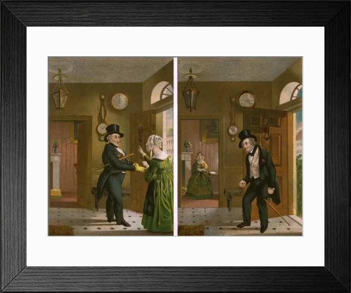 Framed Print : DRUNKEN HUSBAND AT HOME Framed Print : DRUNKEN HUSBAND AT HOME