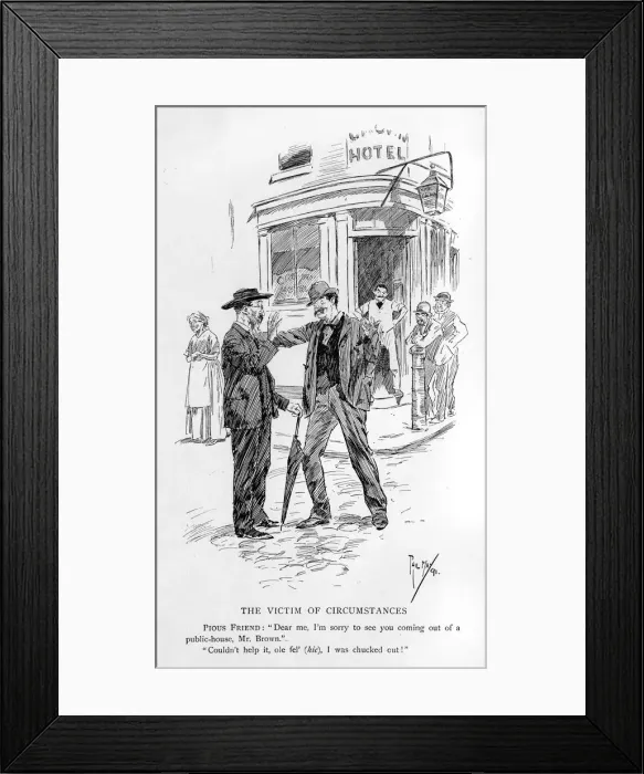 Framed Print : EJECTED FROM PUB, 1891 Framed Print : EJECTED FROM PUB, 1891