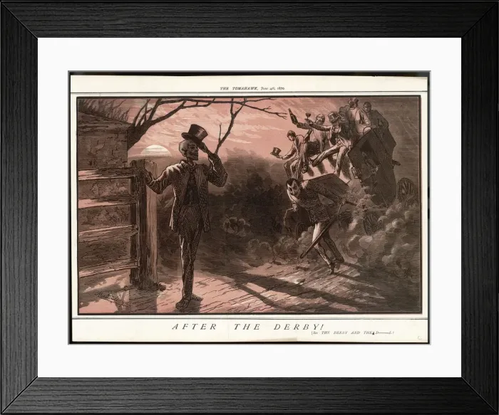 Framed Print : Cartoon, AFTER THE DERBY Framed Print : Cartoon, AFTER THE DERBY