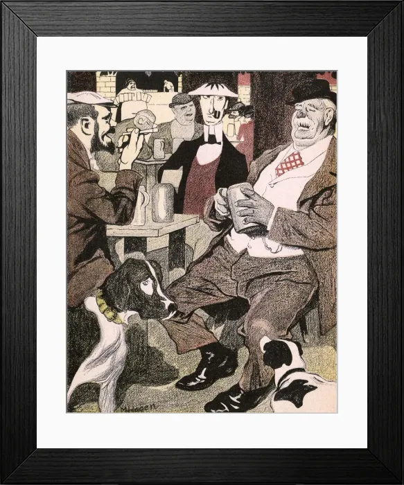 Framed Print : GERMAN BIERGARTEN 1902 Framed Print : GERMAN BIERGARTEN 1902