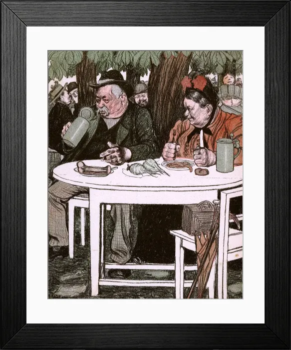 Framed Print : BIERKELLER SCENE 1905 Framed Print : BIERKELLER SCENE 1905