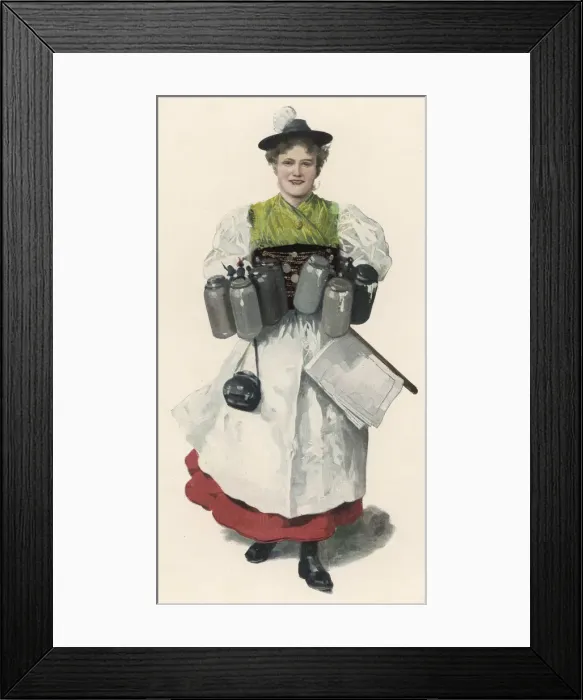 Framed Print : BIERGARTEN WAITRESS 1899 Framed Print : BIERGARTEN WAITRESS 1899