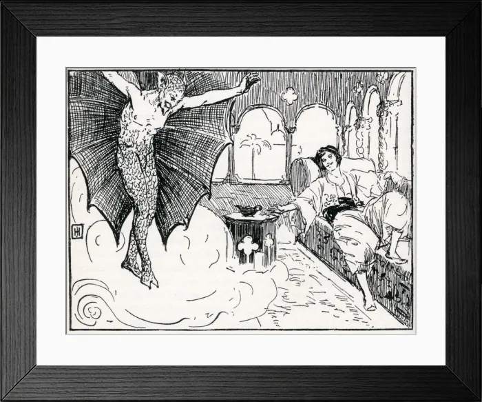 Framed Print : ALADDIN AND GENIE Framed Print : ALADDIN AND GENIE