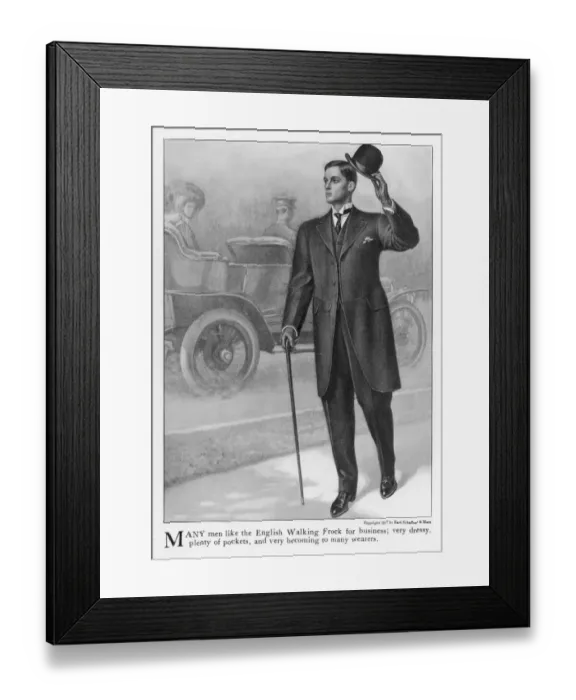 Framed Print : ENGLISH WALKING FROCK Framed Print : ENGLISH WALKING FROCK