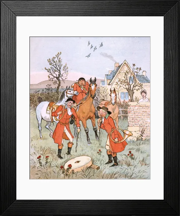 Framed Print : 3 JOVIAL HUNTSMEN 2