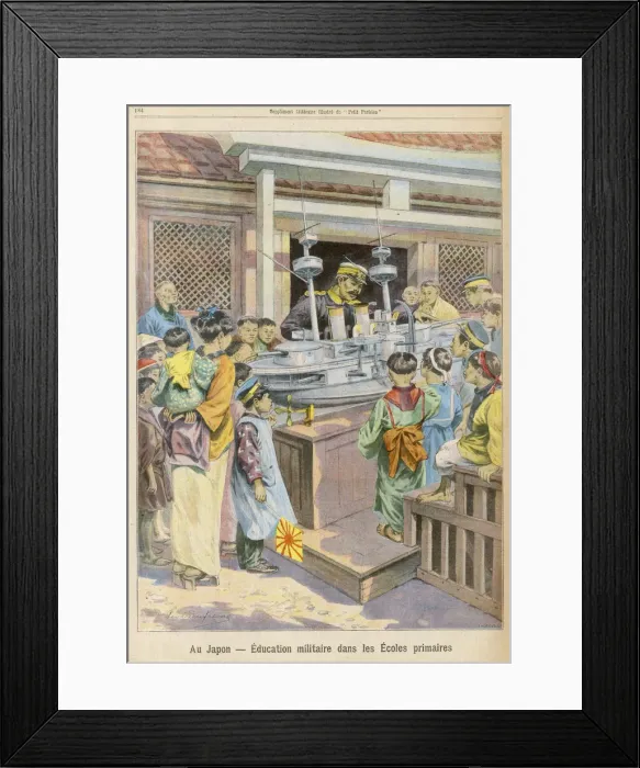 Framed Print : Military Education in Japanese Primary Schools Framed Print : Military Education in Japanese Primary Schools