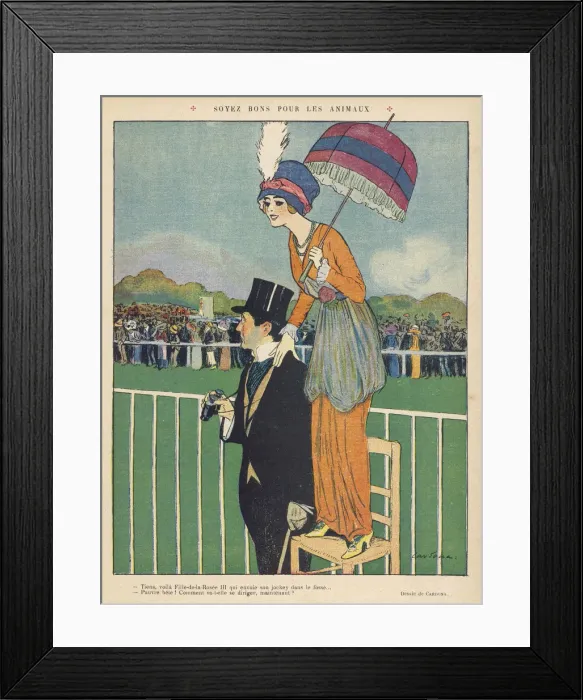 Framed Print : AT THE RACES 1912 Framed Print : AT THE RACES 1912