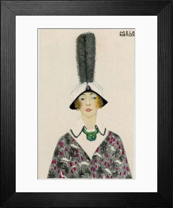 Framed Print : Hat with aigrette C1913 Framed Print : Hat with aigrette C1913