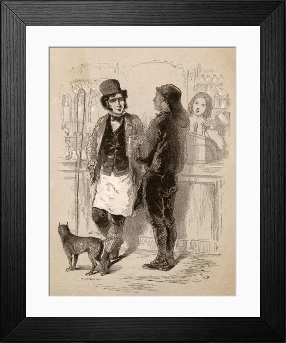 Framed Print : TWO MEN IN A PUB 1848 Framed Print : TWO MEN IN A PUB 1848