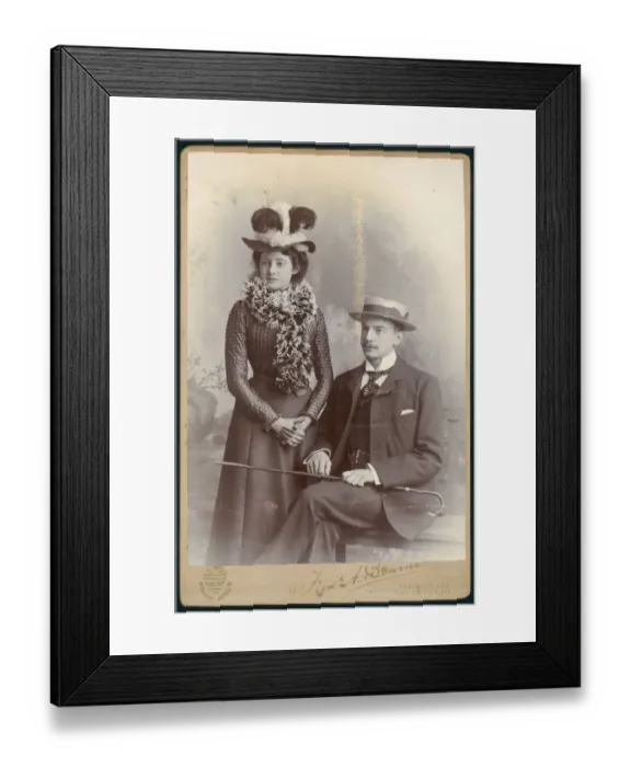 Framed Print : 1890s Couple Framed Print : 1890s Couple