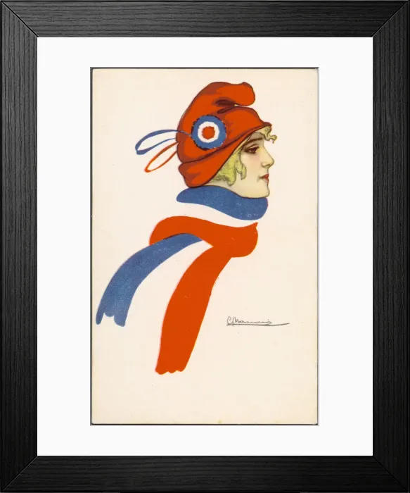 Framed Print : PATRIOTIC FRENCH SCARF Framed Print : PATRIOTIC FRENCH SCARF