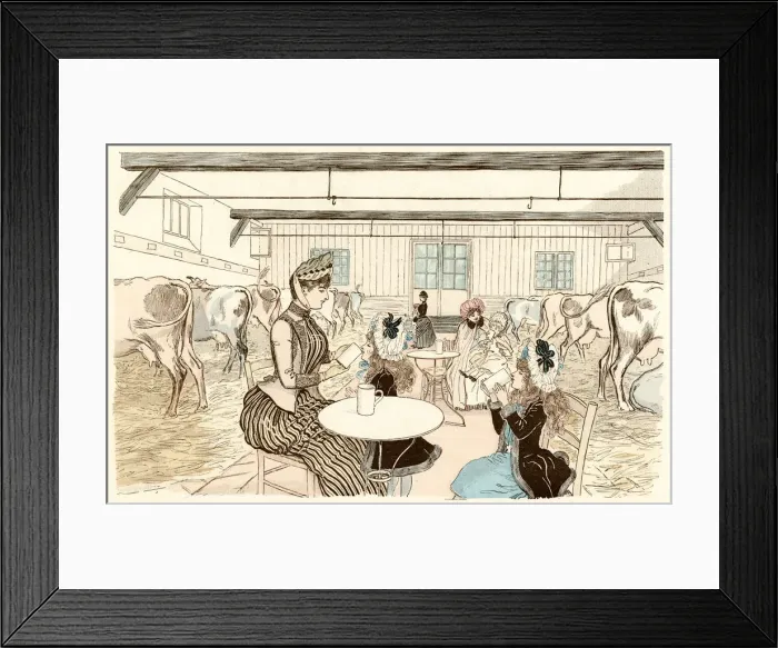 Framed Print : DRINKING FRESH MILK Framed Print : DRINKING FRESH MILK