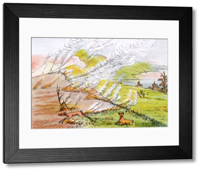 Framed Print : PRAIRIE FIRE / MISSOURI Framed Print : PRAIRIE FIRE / MISSOURI