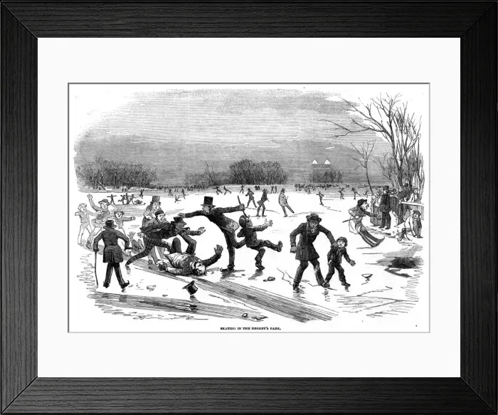Framed Print : SKATING, REGENTS CANAL 1854 Framed Print : SKATING, REGENTS CANAL 1854