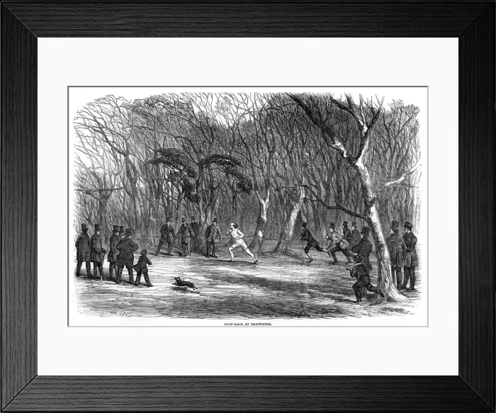 Framed Print : RUNNING AT BAYSWATER Framed Print : RUNNING AT BAYSWATER