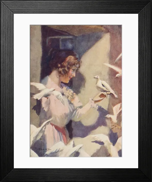 Framed Print : WOMAN & DOVES WOMAN & DOVES Framed Print : WOMAN & DOVES WOMAN & DOVES