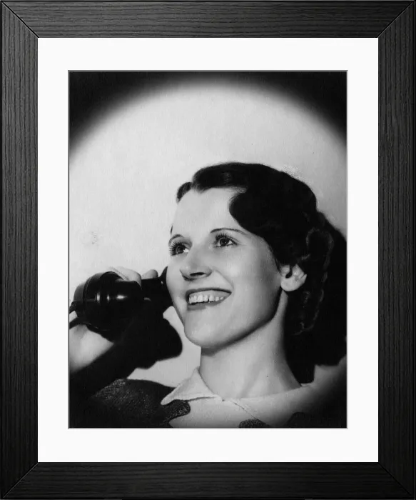 Framed Print : 1930S GIRL ON THE PHONE Framed Print : 1930S GIRL ON THE PHONE