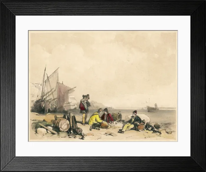 Framed Print : BOATS ON BEACH / HASTINGS Framed Print : BOATS ON BEACH / HASTINGS