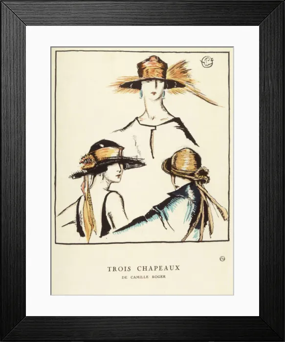 Framed Print : HATS BY CAMILLE ROGER Framed Print : HATS BY CAMILLE ROGER