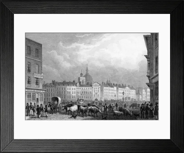 Framed Print : SMITHFIELD MARKET 1827 Framed Print : SMITHFIELD MARKET 1827