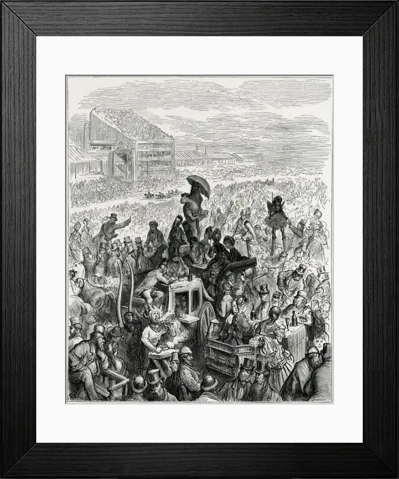 Framed Print : The Derby Crowd Framed Print : The Derby Crowd