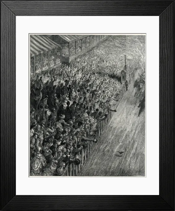 Framed Print : DERBY FINISH 1850s Framed Print : DERBY FINISH 1850s