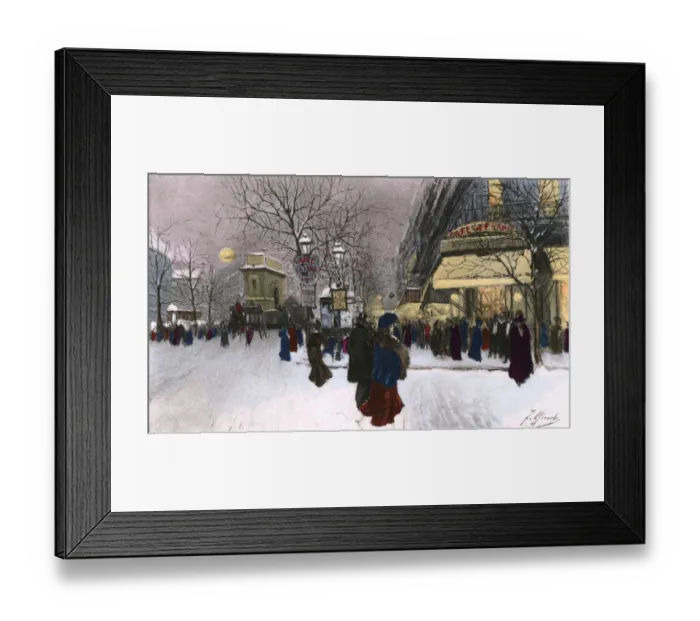 Framed Print : STREET SNOW PARIS Framed Print : STREET SNOW PARIS