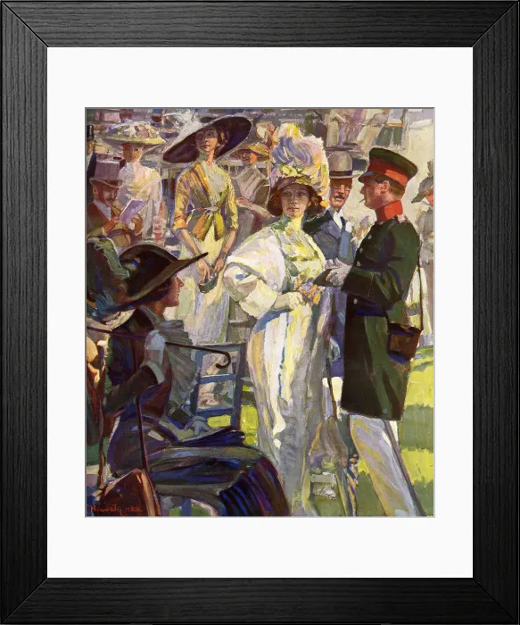 Framed Print : BADEN BADEN RACEGOERS Framed Print : BADEN BADEN RACEGOERS