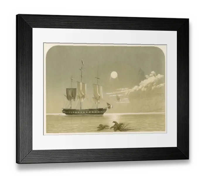 Framed Print : CALM MOONLIT SEA Framed Print : CALM MOONLIT SEA