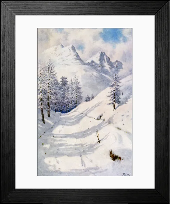 Framed Print : A SWISS PASS IN SNOW Framed Print : A SWISS PASS IN SNOW