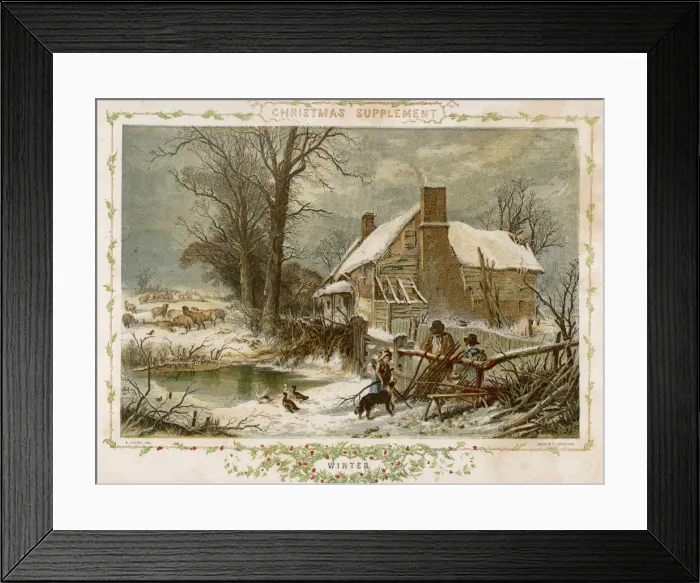 Framed Print : FARM IN WINTER Framed Print : FARM IN WINTER